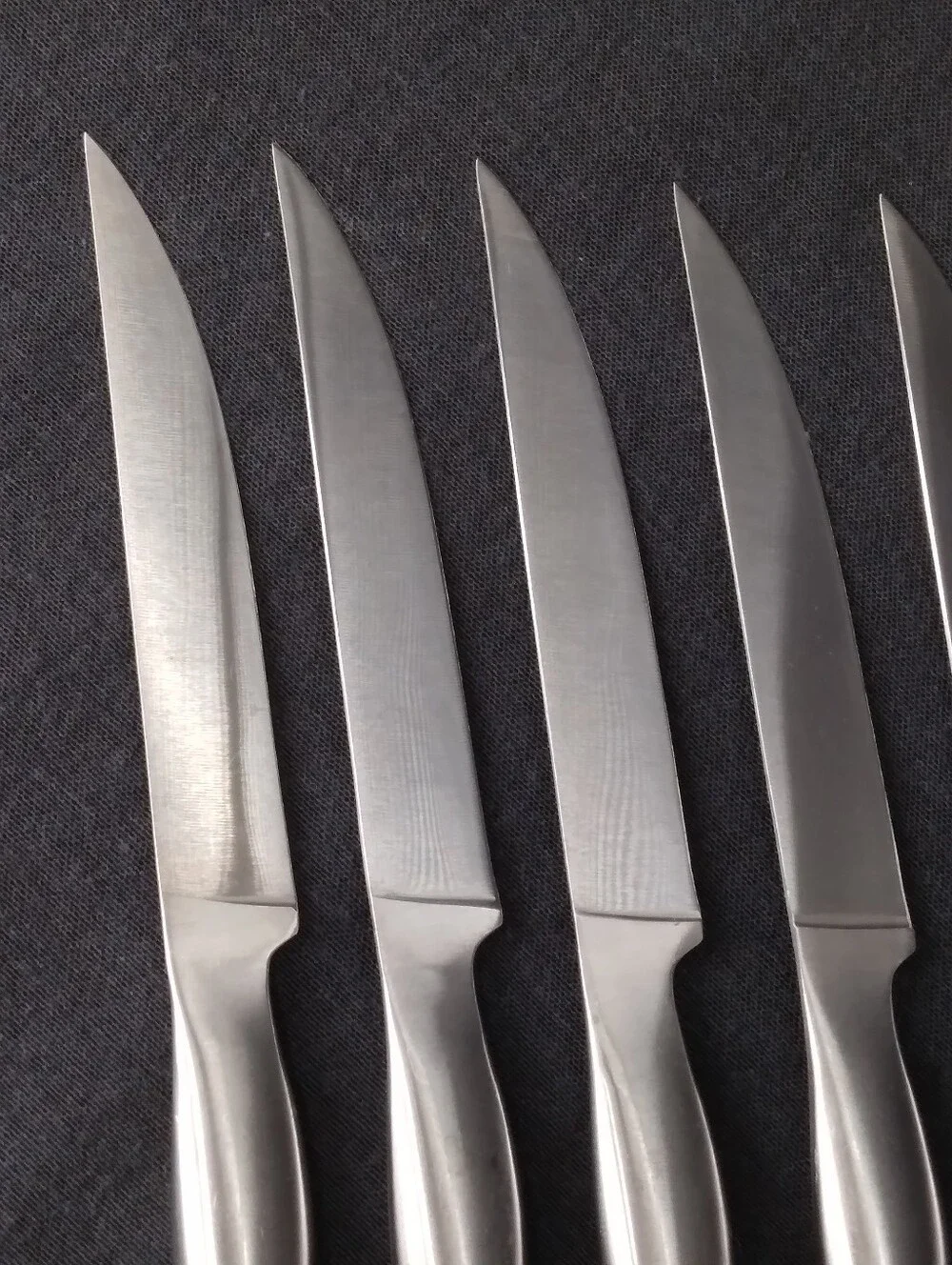 Set of 6 Analon Carbon Steel Steak Knives Heat Treated Ice Hardened 5